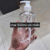 Chai nhựa 500ml tròn cao vòi nhấn giá rẻ